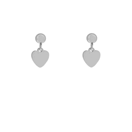 Stud earrings with charm heart / Essentialistics